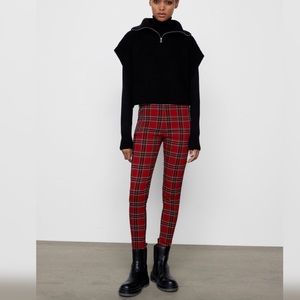 ✨NWT✨ ZARA Plaid Hi- Rise Leggings